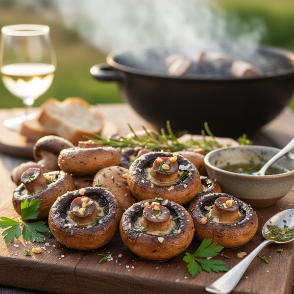 Grilled Garlic and Herb Infused Mushrooms recipe