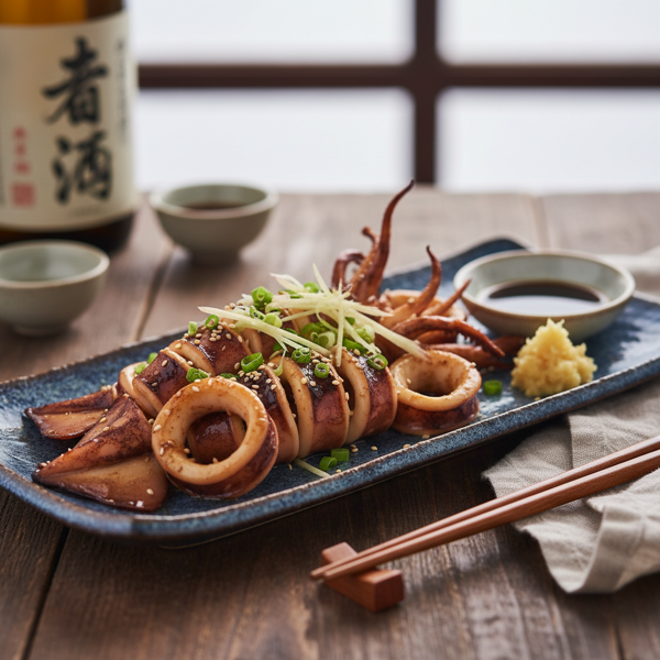 Grilled Ginger-Soy Squid (Ika Shoga Yaki) recipe