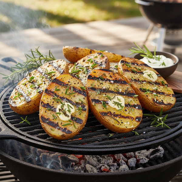 Grilled Herb-Infused Baked Potatoes recipe