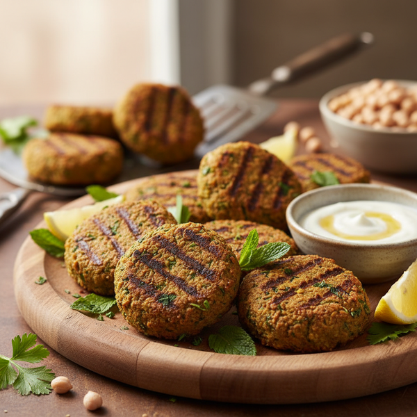Grilled Herb-Infused Falafel recipe