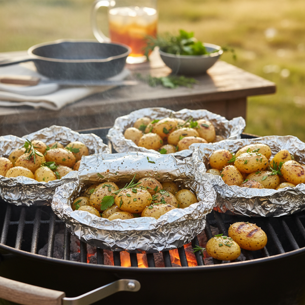 Grilled Herb-Infused Foil Pack Potatoes recipe