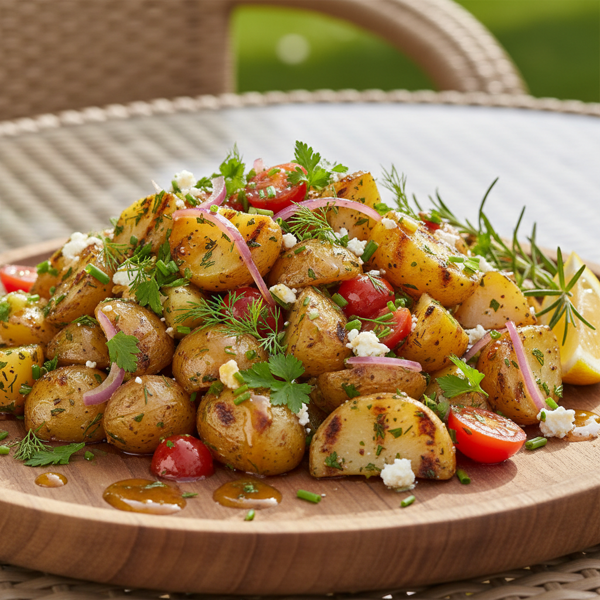 Grilled Herb-Infused Potato Salad with Tangy Vinaigrette recipe