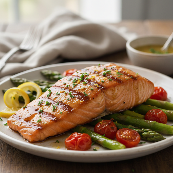Grilled Honey-Balsamic Glazed Salmon with a Zesty Twist recipe