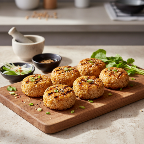 Grilled Miso Soy Rice Balls recipe