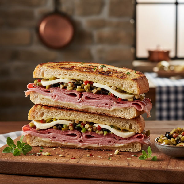 Grilled Muffuletta Delight recipe