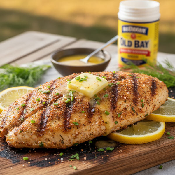 Grilled Old Bay Tilapia with Butter recipe