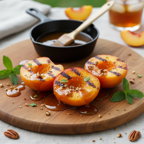 Grilled Peach Bliss with Brown Sugar Glaze recipe