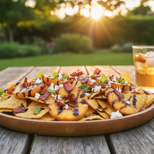 Grilled Peach Nachos Delight recipe