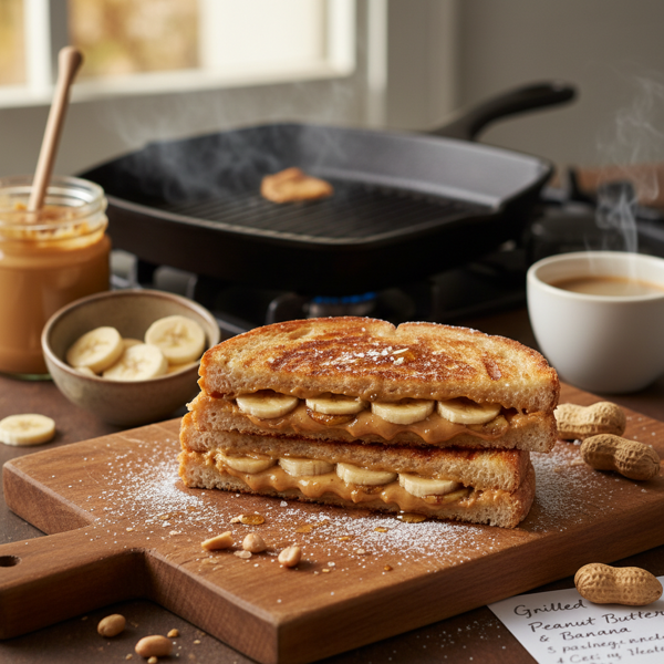 Grilled Peanut Butter and Banana Delight recipe