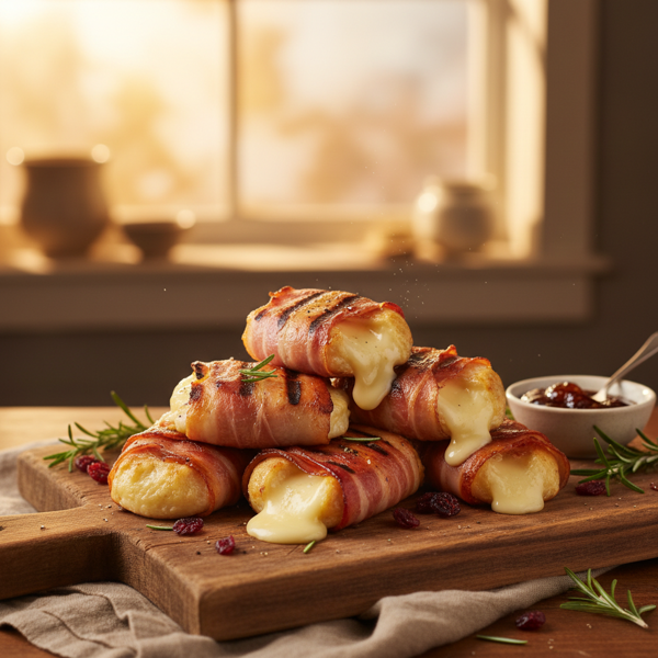 Grilled Prosciutto-Wrapped Brie Delights recipe