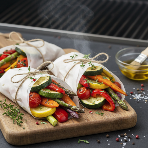 Grilled Rainbow Vegetable Medley Packets recipe