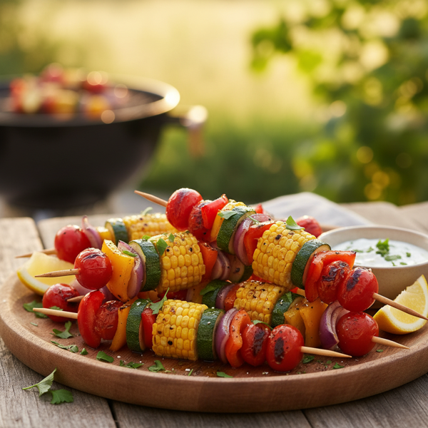 Grilled Rainbow Vegetable Skewers recipe