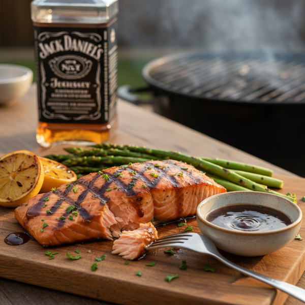 Grilled Salmon with Jack Daniel's Glaze recipe
