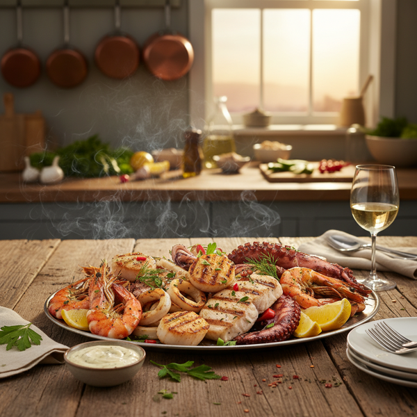 Grilled Seafood Medley Delight recipe