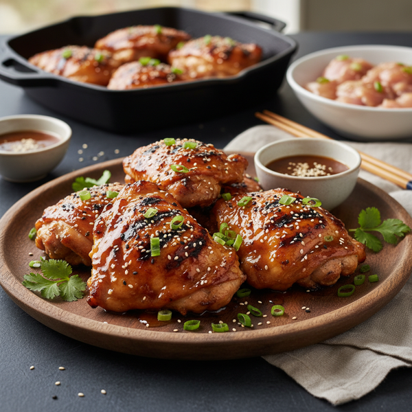 Grilled Sesame-Glazed Chicken Thighs recipe