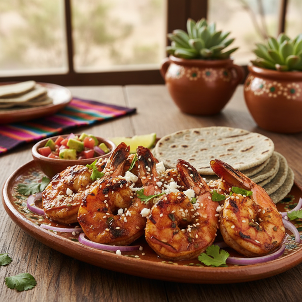 Grilled Shrimp al Oaxaqueña recipe