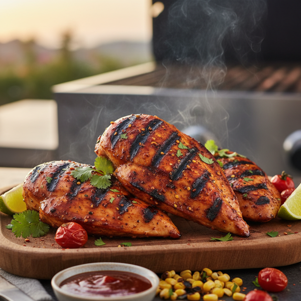 Grilled Spiced BBQ Chicken Breasts recipe