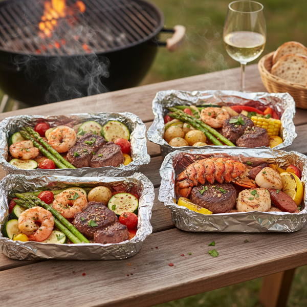 Grilled Surf 'n Turf Delight Foil Packs recipe