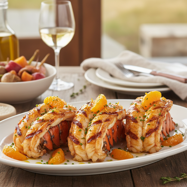 Grilled Tangerine-Infused Lobster Tails recipe