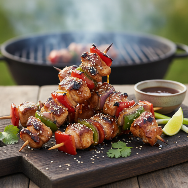 Grilled Teriyaki Chicken Skewers recipe