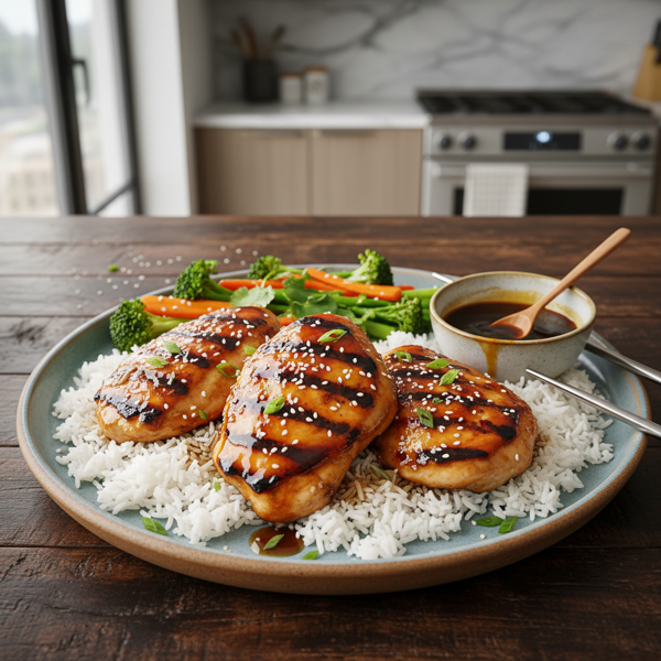 Grilled Teriyaki Chicken with Homemade Sauce recipe