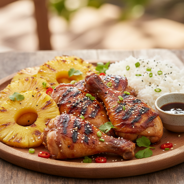 Grilled Teriyaki Chicken with Pineapple Bliss recipe
