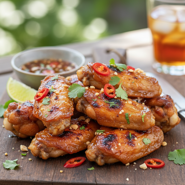 Grilled Thai-Glazed Chicken Wings recipe