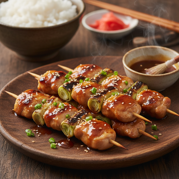 Grilled Yakitori Skewers with Savory Glaze recipe