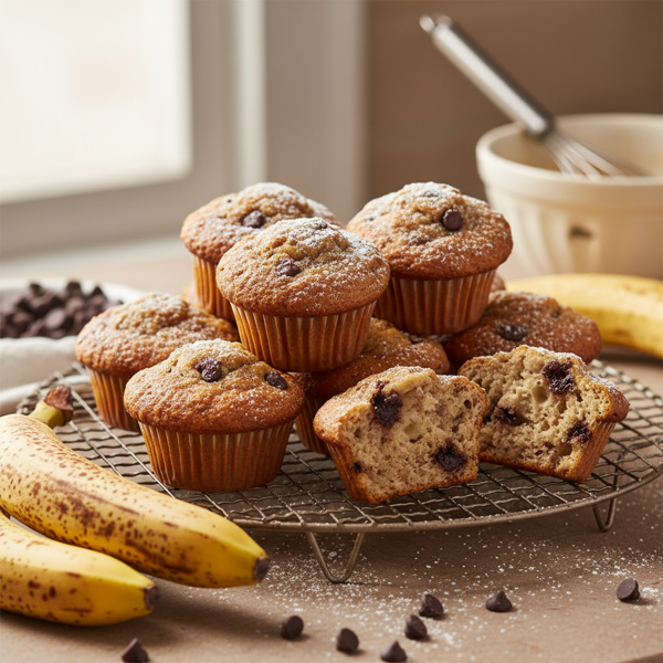 Guilt-Free Banana Chocolate Chip Muffins recipe