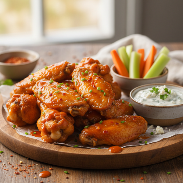 Guilt-Free Buffalo Style Baked Chicken Wings recipe