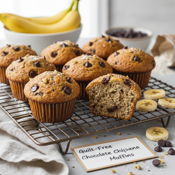 Guilt-Free Chocolate Chip Banana Muffins recipe