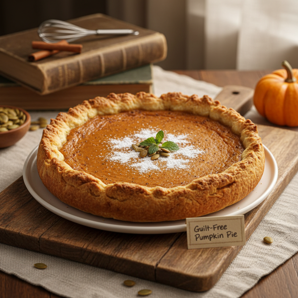Guilt-Free Pumpkin Pie with a Self-Crust recipe