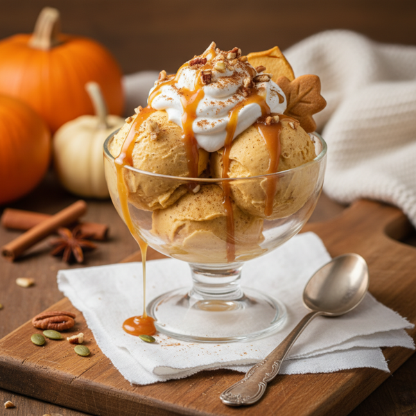 Guilt-Free Pumpkin Spice Sundae Delight recipe