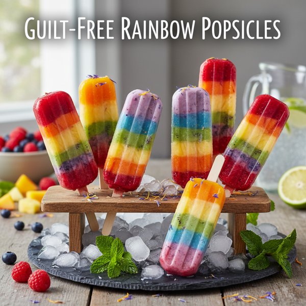 Guilt-Free Rainbow Popsicles recipe