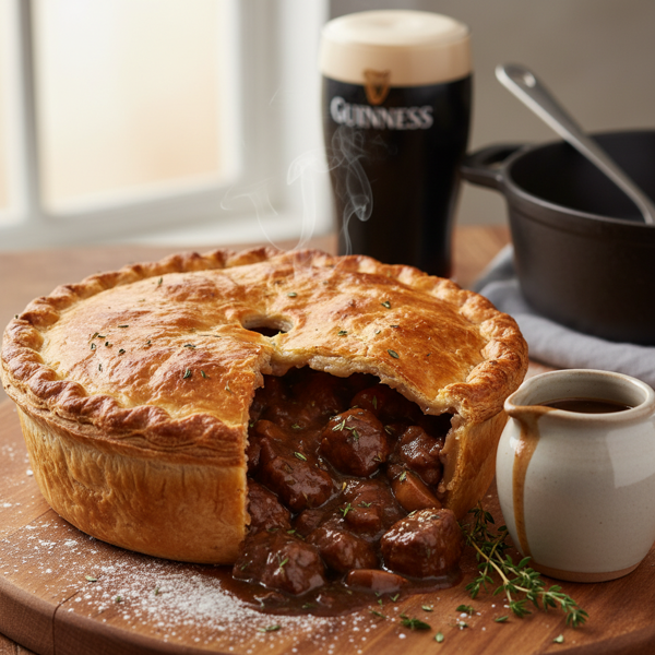 Guinness-Infused Steak and Kidney Pie recipe