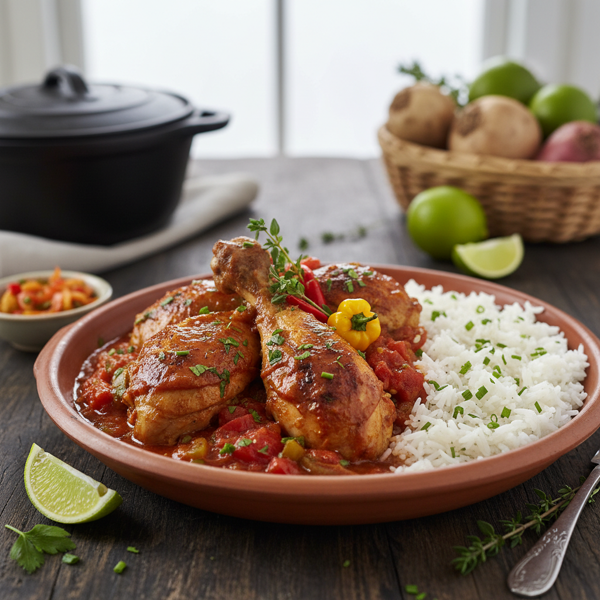 Haitian Chicken in Rich Tomato Sauce recipe