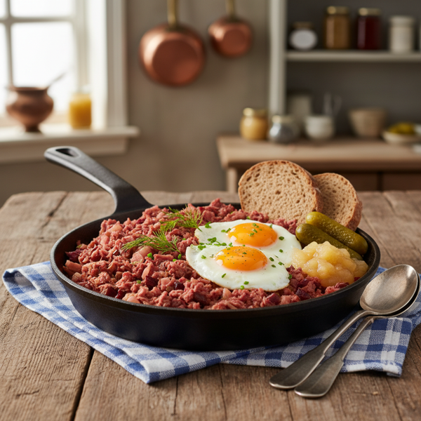 Hamburg-Style Labskaus: A Hearty Corned Beef Hash recipe