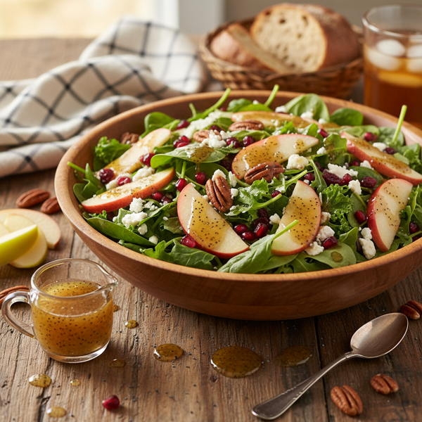 Harvest Apple Pecan Salad with Honey Poppy Seed Dressing recipe