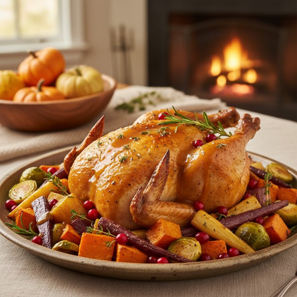 Harvest Comfort Chicken with Autumn Vegetables recipe