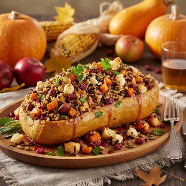 Harvest Festival Stuffed Marrow Delight recipe