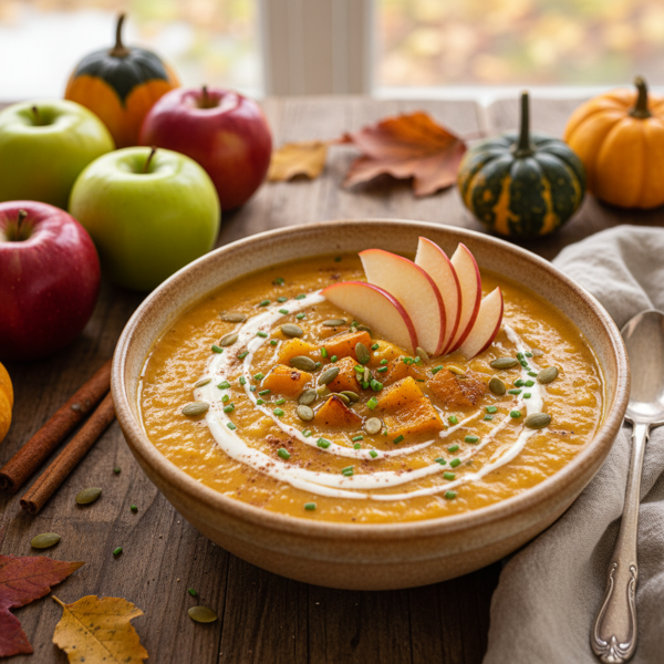 Harvest Squash and Apple Cream Bisque recipe