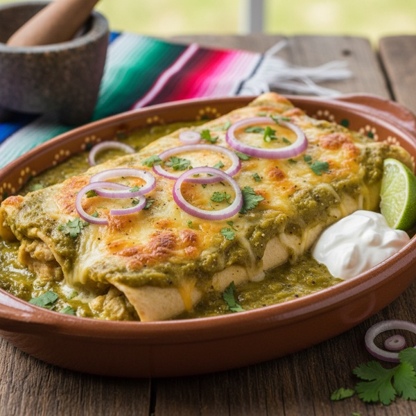 Hatch Green Chile Chicken Enchiladas recipe