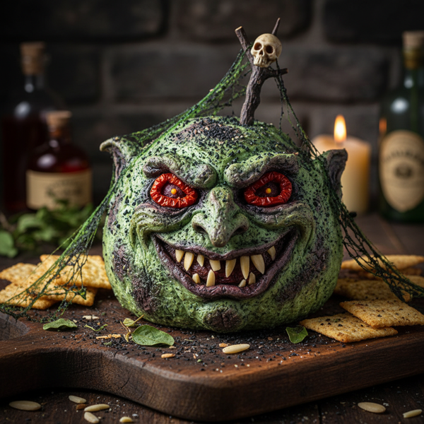Haunted Goblin Cheese Ball recipe