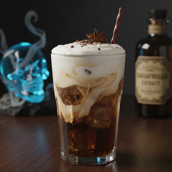 Hauntingly Creamy Sarsaparilla Fizz recipe