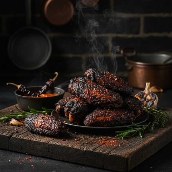 Hauntingly Delicious Blackened Chicken Wings recipe