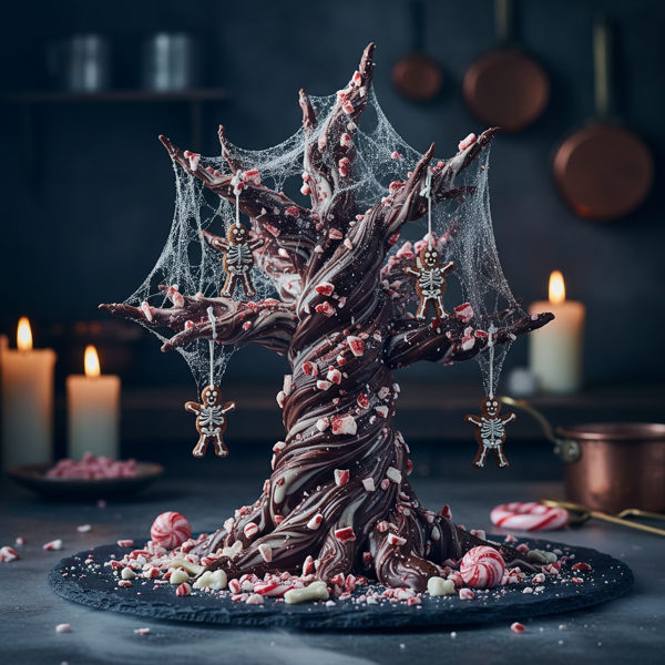 Hauntingly Delicious Peppermint Bark Tree recipe