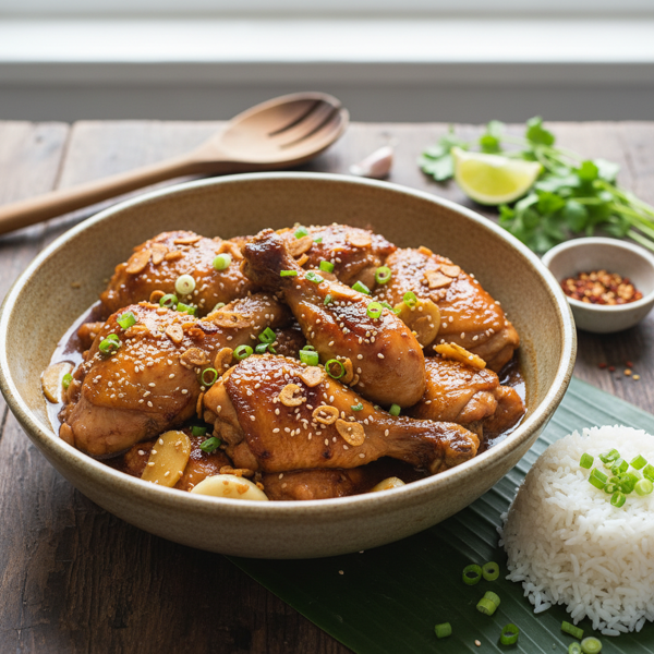 Hawaiian Garlic Soy-Simmered Chicken recipe
