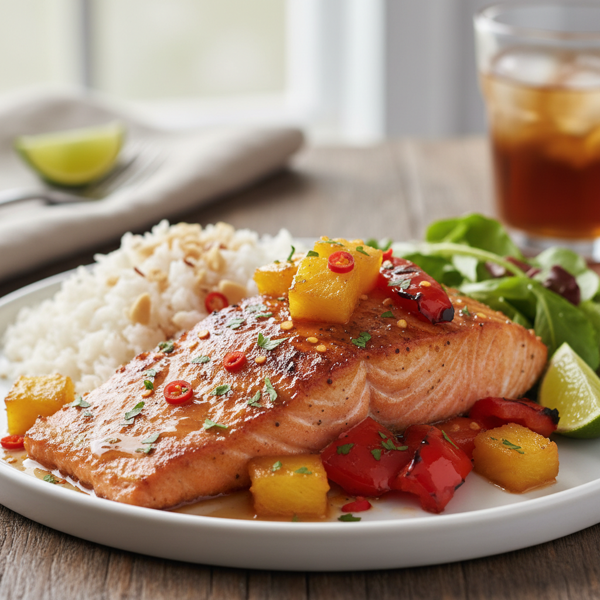 Hawaiian Pineapple Glazed Salmon recipe