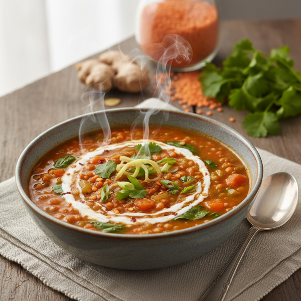 Healing Ginger Lentil Fusion Soup recipe
