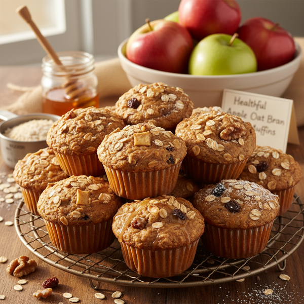 Healthful Apple Oat Bran Muffins recipe